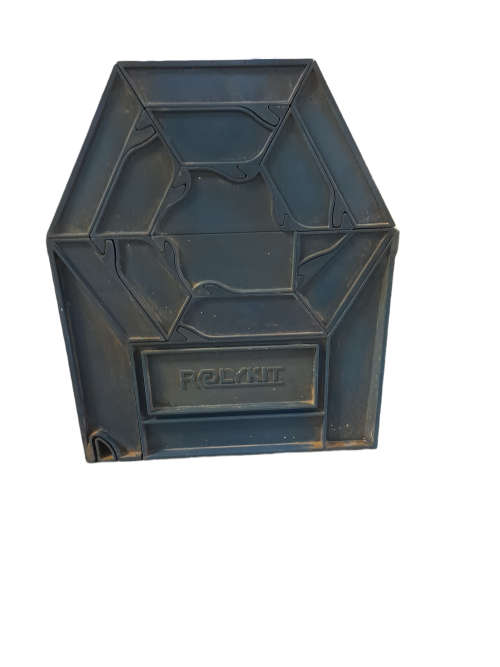 Vintage ROLYKIT Roll Up Storage Box - Blue   QC1941