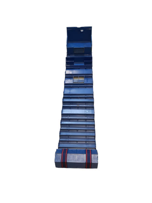 Vintage ROLYKIT Roll Up Storage Box - Blue   QC1941