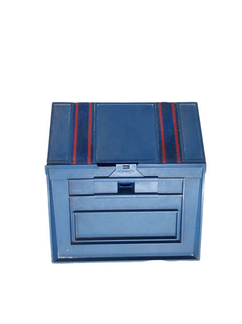 Vintage ROLYKIT Roll Up Storage Box - Blue   QC1941