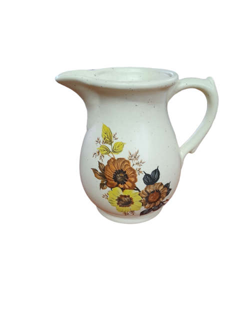 Floral Ceramic Odd Set - Jug, Jar and Bud Vase  