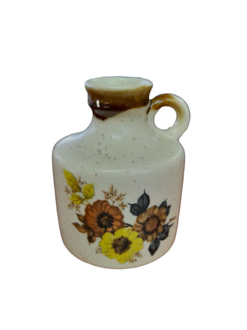 Floral Ceramic Odd Set - Jug, Jar and Bud Vase  