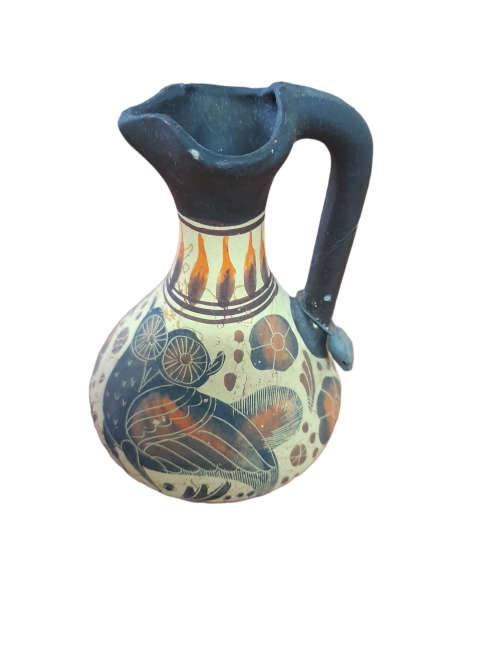 Corinthian Period Handpainted Jug Replica, Made in Greece 