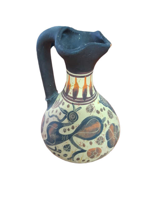 Corinthian Period Handpainted Jug Replica, Made in Greece 
