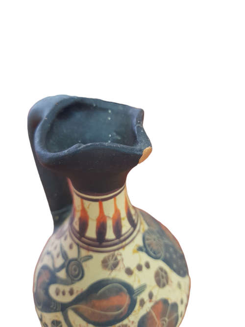 Corinthian Period Handpainted Jug Replica, Made in Greece 