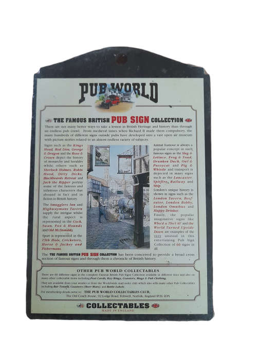 Whitbread `The Swan` The Famous British Pub Sign Collection