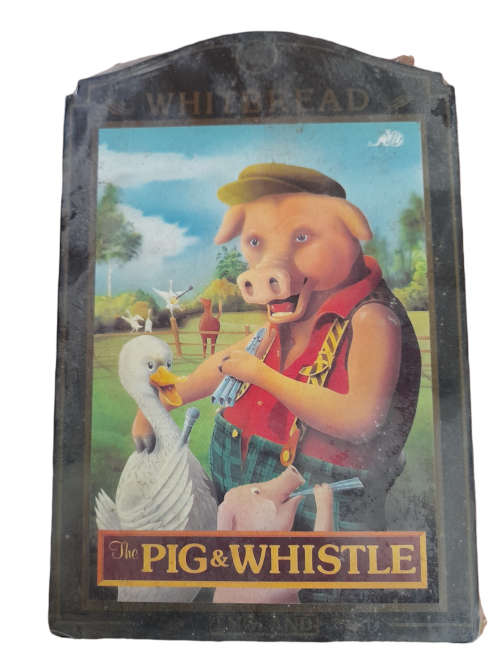Whitbread `The Pig and Whistle` The Famous British Pub Sign Collection
