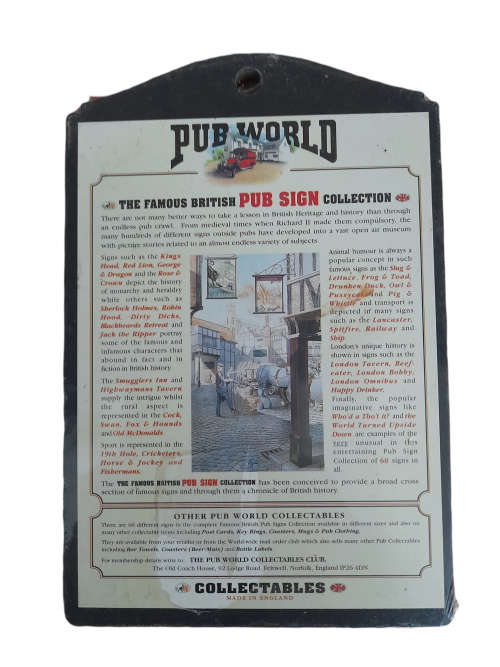Whitbread `The Highwaymans Tavern` The Famous British Pub Sign Collection