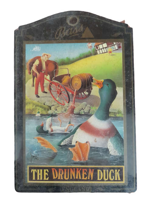 Bass `The Drunken Duck` The Famous British Pub Sign Collection
