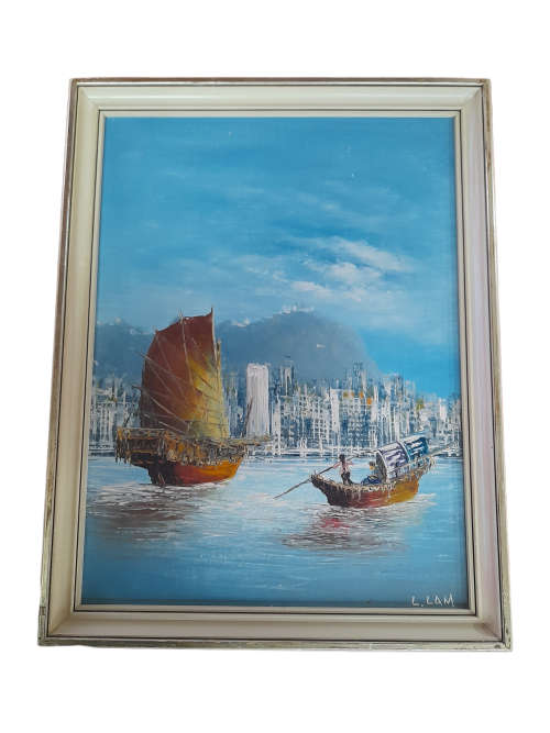 Vintage Oil Painting by L.Lam  