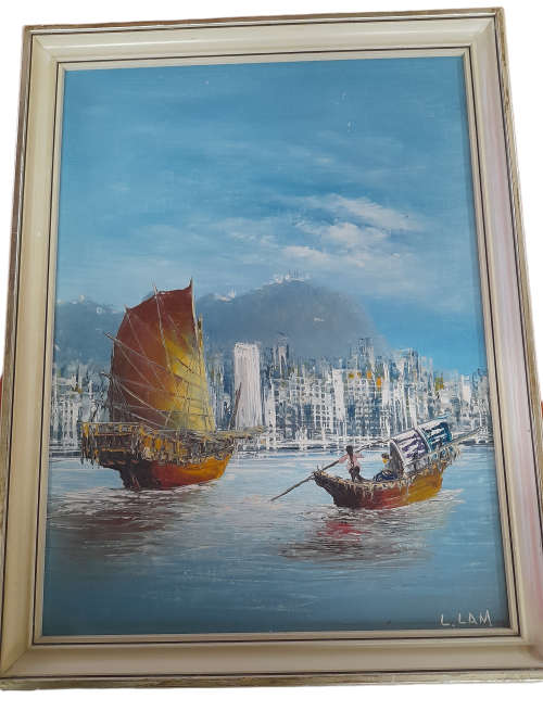 Vintage Oil Painting by L.Lam  