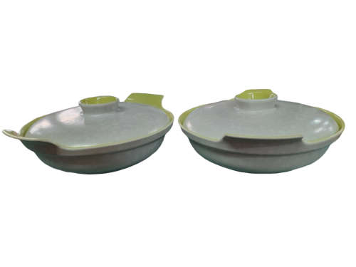 Vintage Poole Pottery Lidded Vegetable Dish x 2  
