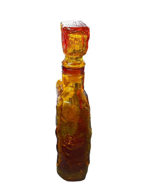 Empoli Italy Tangerine Ripple Genie Bottle Decanter  