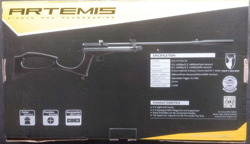 Artemis CP2 5.5mm Pellet Pistol / Rifle (Camo)