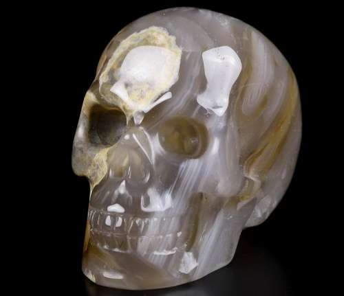 Agate Carved Crystal Skull