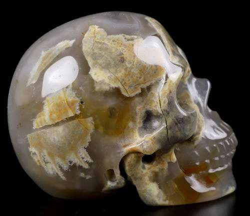 Agate Carved Crystal Skull