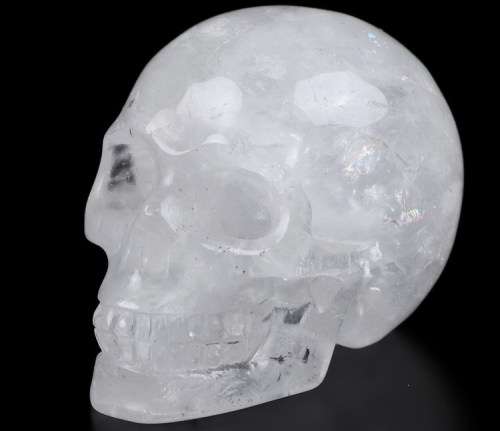 Rock Quartz Carved Crystal Skull