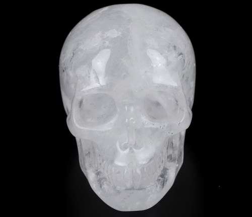 Rock Quartz Carved Crystal Skull
