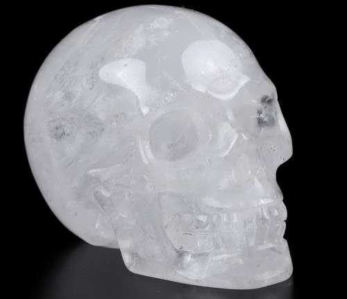 Rock Quartz Carved Crystal Skull