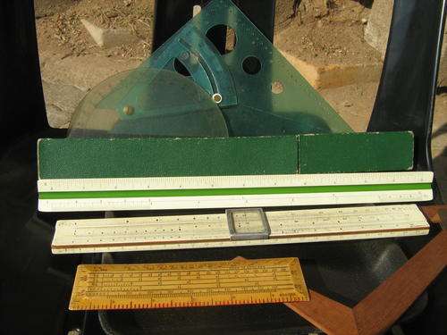 Castel Bavaris slide rule and other items plus another 2 slide rules