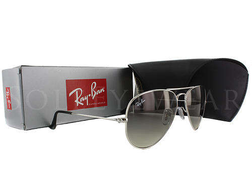 New Ray Ban RB3025 003/32 Aviator Silver/Crystal Gray Gradient - NO RESERVE - CRAZY WeDnEsDaY!