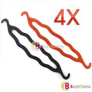 4 X Magic Bun Hair Twist Styling Braid Tool Care Clip