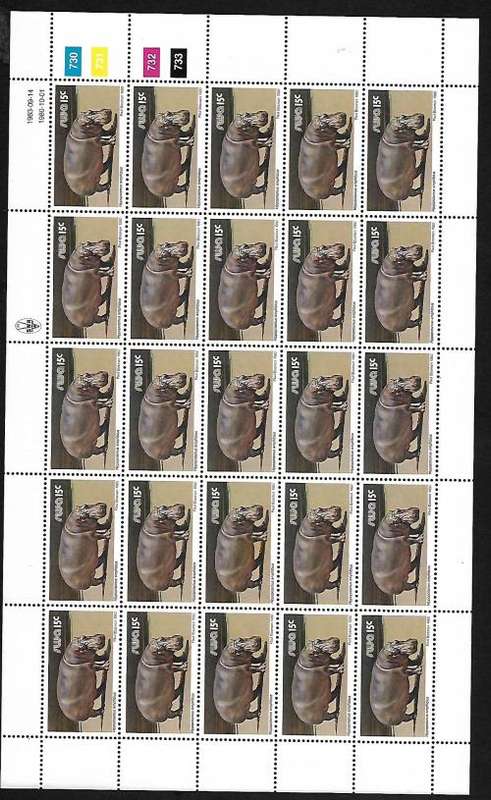 SELECTION OF 1980 SWA THIRD DECIMAL DEFINITIVE FULL SHEETS** AS PER SCANS