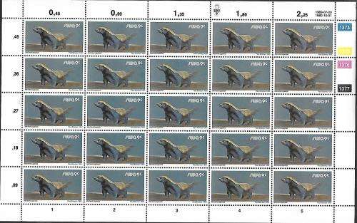 SELECTION OF 1980 SWA THIRD DECIMAL DEFINITIVE FULL SHEETS** AS PER SCANS