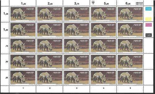 SELECTION OF 1980 SWA THIRD DECIMAL DEFINITIVE FULL SHEETS** AS PER SCANS