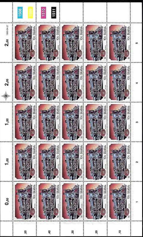 1983 STEAM LOCOMOTIVES COMPLETE SET OF 4 FULL SHEETS MINT AS PER SCANS