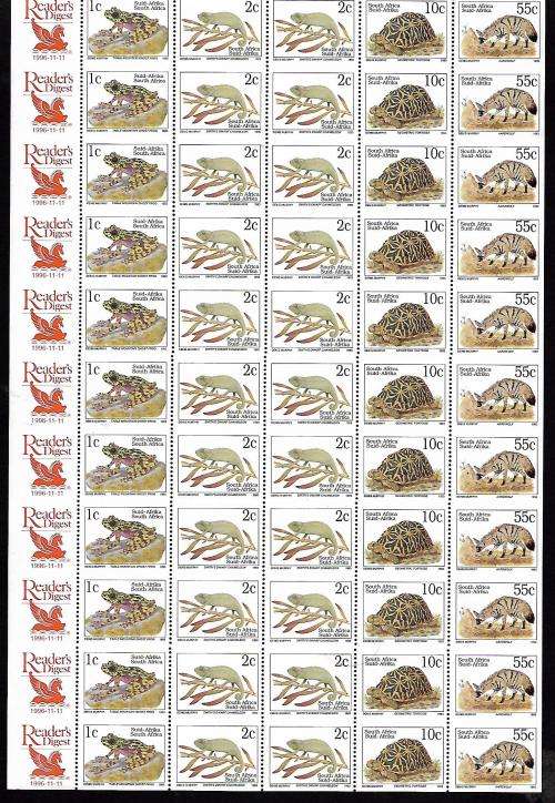 **1993 RSA READERS DIGEST FULL SHEET 1C 2C 10C 55C** AS PER SCANS