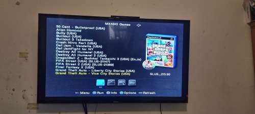 Modded Playstation 2 128gb of games with 2x controller