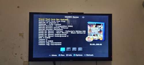 Modded Playstation 2 128gb of games with 2x controller