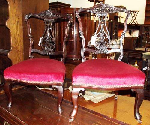 PERFECT VICTORIAN MAHOGANY NURSING CHAIRS (2C81)