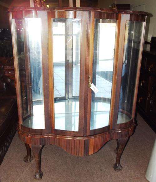 IMBUIA BALL & CLAW DISPLAY CABINET (E295)