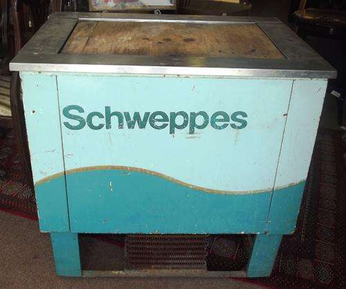 THE GENUINE ORIGINAL SCHWEPPES COLD DRINK CHEST FRIDGE (E338)