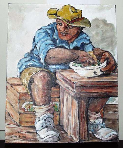 "Lunchtime at the farm" 400 x 500mm! Fantastic value!