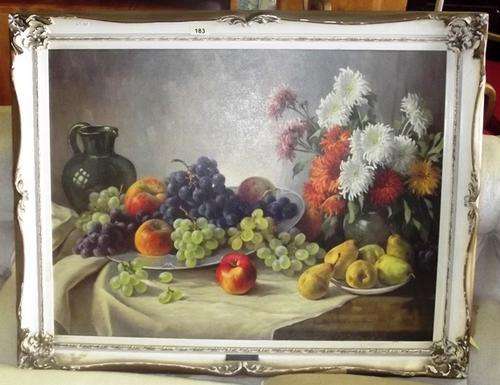 STILL LIFE OF FRUIT BY E. KRUGER (A1115)