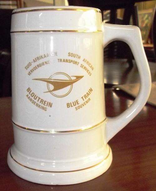 RARE "BLUE TRAIN" SOUVENIER MUG (E407)