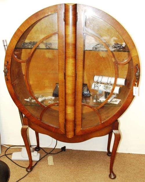 VERY RARE ROUND ART DECO DISPLAY CABINET (E169)