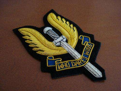 SAS Blazer Bullion Embroidery Badge Patch