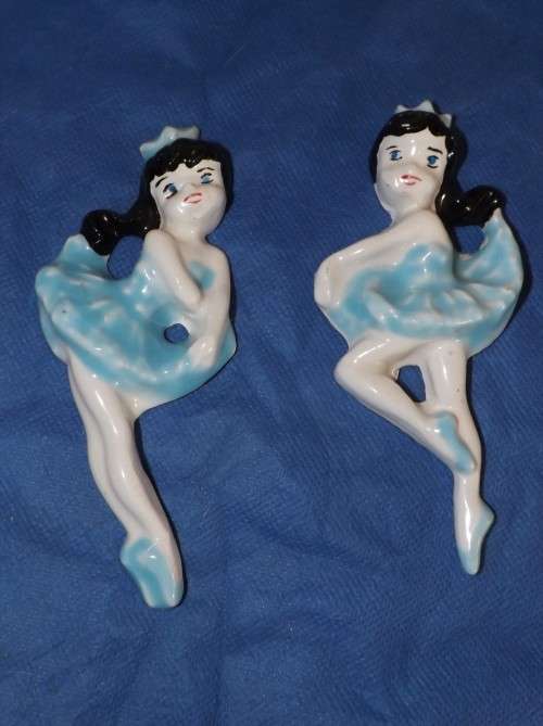 Lovely 1960's Kitch Porcelain Dancers - To be Found in Granny's Display Cabinet!