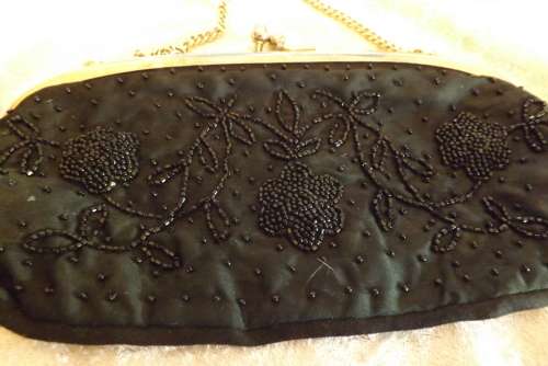 * LATE ENTRY *  Stunning Vintage Hand Beaded Evening Bag