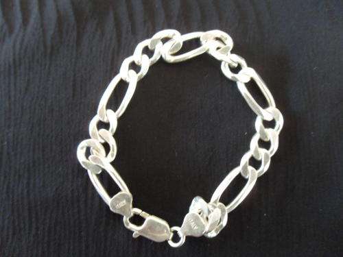 Solid silver ID bracelet.