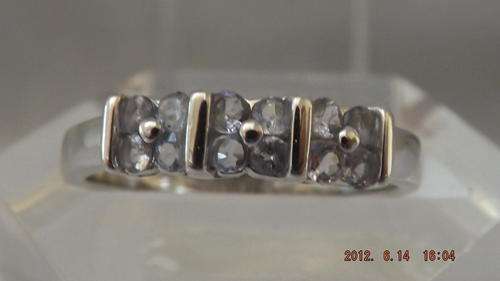Stunning 925 Sterling Ring Set With 100% Natural Tanzanites.