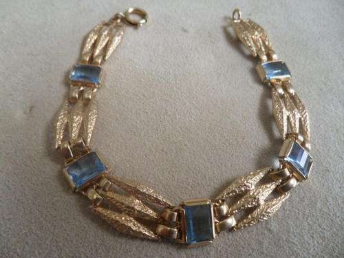 Wonderful Vintage Rolled Gold Paste Bracelet.