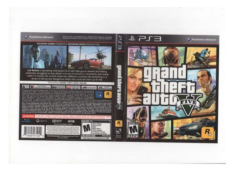 GTA V - PS3 Grand Theft Auto V (Pre -Owned)