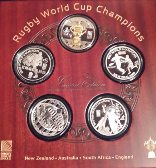 *EXTREMELY RARE* 2011 Rugby Champions Silver Proof Coin Set *ONLY 2011 MINTED*!!!