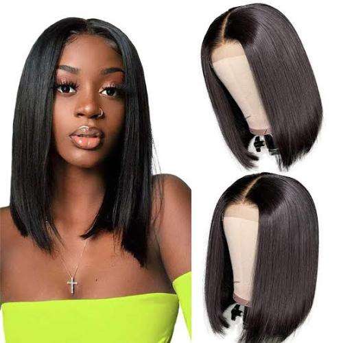 Lace Frontal 13x1 Brazilian Hair Wig tpart Bob 12inch