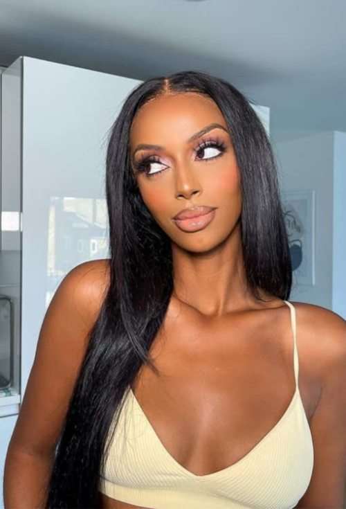 Peruvian Hair Wig with 4x4 3 way lace closure 16 inch. 12A