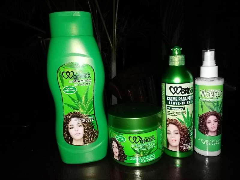 Wonder Professional hair products  kit, Aloe Vera shampoo, hair mask, daily cream and hair spray